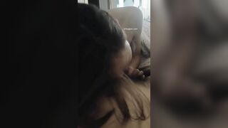 Pure beauty in black stockings loves footjob / 純情黑絲美女愛腳交 6