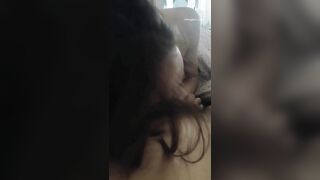 Pure beauty in black stockings loves footjob / 純情黑絲美女愛腳交 6