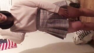 Bald Dude hooks up with curvy young college girl / 光頭漢約炮妙齡大波學生妹 7