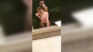 IG Big White Tits Babe Deepthroat Blowjob Hard Doggystyle Pounding / IG大白乳妹子跪舔男友深喉後猛烈後入