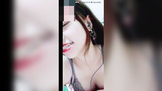 LINE Vid: Chubby Big-Tits Girl's Leaked Breast-Flashing Selfie Madness / LINE視訊：胖妞大波妹露乳自拍瘋狂流出 1