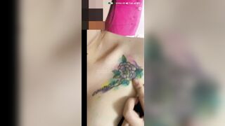 LINE Vid: Chubby Big-Tits Girl's Leaked Breast-Flashing Selfie Madness / LINE視訊：胖妞大波妹露乳自拍瘋狂流出 2