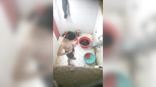 Voyeur Climbs Wall at Night to Film 2 Young Neighbor Girls Showering