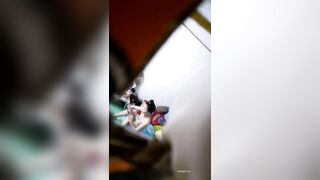 Schoolgirl Spy Cam: Bedroom Peephole Through Hole Secret Recording