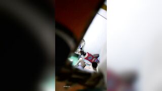 Schoolgirl Spy Cam: Bedroom Peephole Through Hole Secret Recording