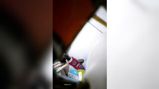 Schoolgirl Spy Cam: Bedroom Peephole Through Hole Secret Recording