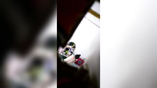 Schoolgirl Spy Cam: Bedroom Peephole Through Hole Secret Recording