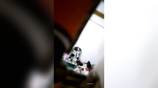 Schoolgirl Spy Cam: Bedroom Peephole Through Hole Secret Recording