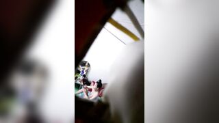 Schoolgirl Spy Cam: Bedroom Peephole Through Hole Secret Recording