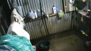 Construction Shed Peeping - Busty Married Woman Shower Spy Cam