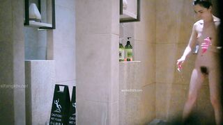 Chinese Bathhouse Spy Cam - Girls Sensing Camera & Covering Private Parts