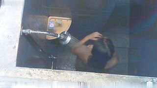 Poolside Outdoor Shower Hidden Cam - Girls Naked in Open Shower