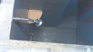 Poolside Outdoor Shower Hidden Cam - Girls Naked in Open Shower