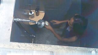 Poolside Outdoor Shower Hidden Cam - Girls Naked in Open Shower