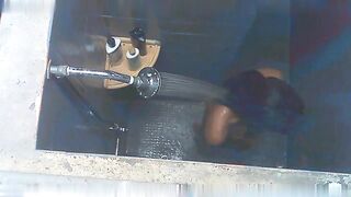 Poolside Outdoor Shower Hidden Cam - Girls Naked in Open Shower