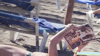 Hot Nudist Girl Topless showing boobs on nude beach 157