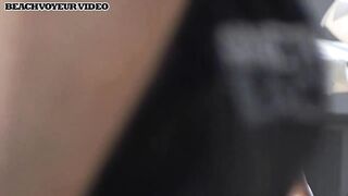 Hot Nudist Girl Topless showing boobs on nude beach 520