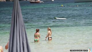 Sexy Nudist Babe Topless showing tits on nude beach 881