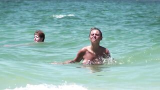 Juicy Nudist Girl Topless showing perfect boobs on nude beach in public 1016