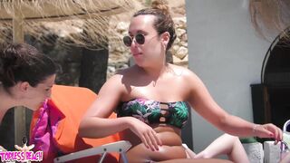 Juicy Nudist Girl Topless showing perfect boobs on nude beach in public 1300