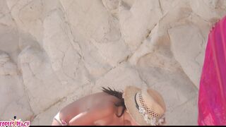 Juicy Nudist Girl Topless showing perfect boobs on nude beach in public 1171