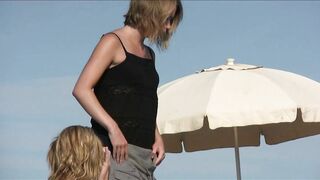 Juicy Nudist Girl Topless showing perfect boobs on nude beach in public 1120