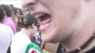 Juicy Nudist Girl Topless showing perfect boobs on nude beach in public 1135