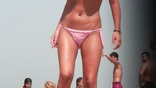 Juicy Nudist Girl Topless showing perfect boobs on nude beach in public 1150