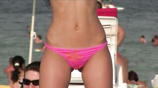 Juicy Nudist Girl Topless showing perfect boobs on nude beach in public 1123