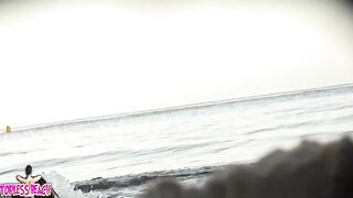 Juicy Nudist Girl Topless showing perfect boobs on nude beach in public 1679