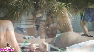 Juicy Nudist Girl Topless showing perfect boobs on nude beach in public 1617