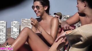 Juicy Nudist Girl Topless showing perfect boobs on nude beach in public 1682