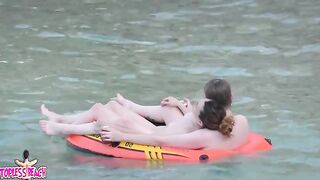 Juicy Nudist Girl Topless showing perfect boobs on nude beach in public 1434