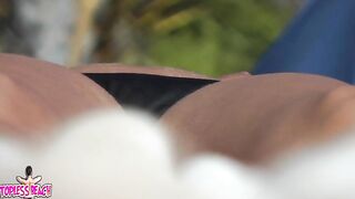 Juicy Nudist Girl Topless showing perfect boobs on nude beach in public 1565