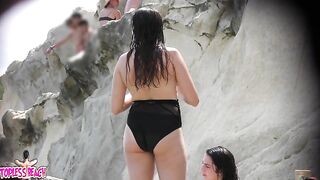 Juicy Nudist Girl Topless showing perfect boobs on nude beach in public 1377