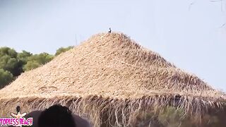 Juicy Nudist Girl Topless showing perfect boobs on nude beach in public 1561