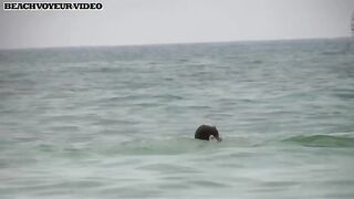 Naturist Babe Nude on Public Beach revealing cunt and tits Voyeurism 566