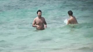 Naturist Babe Nude on Public Beach revealing cunt and tits Voyeurism 430