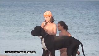 Naturist Babe Nude on Public Beach revealing cunt and tits Voyeurism 618