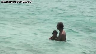 Naturist Babe Nude on Public Beach revealing cunt and tits Voyeurism 560