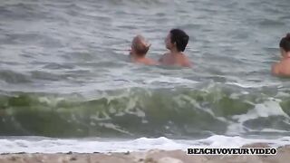 Naturist Babe Nude on Public Beach revealing cunt and tits Voyeurism 631