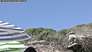 Naturist Babe Nude on Public Beach revealing cunt and tits Voyeurism 668
