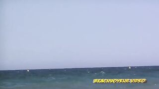 Naturist Babe Nude on Public Beach revealing cunt and tits Voyeurism 474