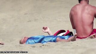 Naturist Babe Nude on Public Beach revealing cunt and tits Voyeurism 701