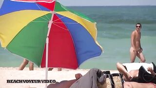 Naturist Babe Nude on Public Beach revealing cunt and tits Voyeurism 771