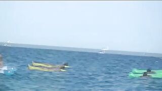 Naturist Babe Nude on Public Beach revealing cunt and tits Voyeurism 1001