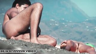 Naturist Babe Nude on Public Beach revealing cunt and tits Voyeurism 1032