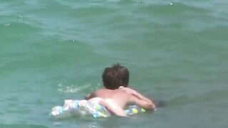 Naturist Babe Nude on Public Beach revealing cunt and tits Voyeurism 1110