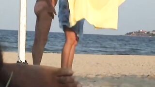 Naturist Babe Nude on Public Beach revealing cunt and tits Voyeurism 1132