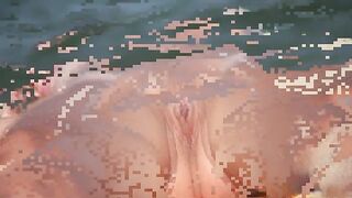 Naturist Babe Nude on Public Beach revealing cunt and tits Voyeurism 1143